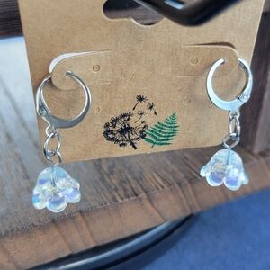 Silver/Iridescent Fairy & Cottage Core Earrings
